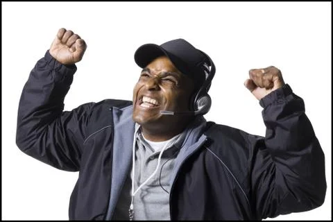 Coach cheering Stock Photos