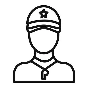Coach icon mark in filled style Stock Illustration