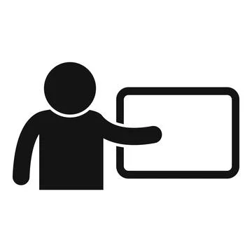 Coach mentor icon simple vector. Training career Stock Illustration