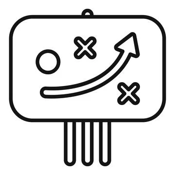 Coach presenting strategy on a flipchart during a business meeting Stock Illustration