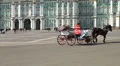 Coach rides on the square HD Footage
