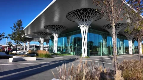 Coach station in lublin Stock Footage 320841087