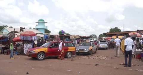 Coach station in Tamale Stock Footage 68875435
