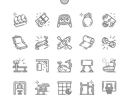 Coach stuff Well-crafted Pixel Perfect Vector Thin Line Icons 30 2x Grid for Web Illustrazione stock