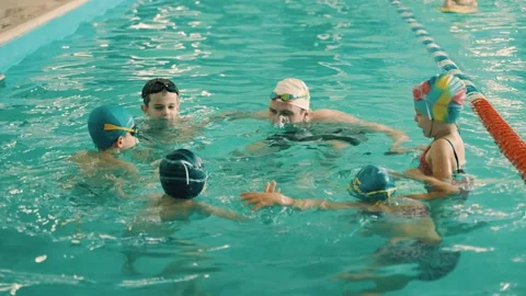 The coach teaches the children Stock Footage 213662932