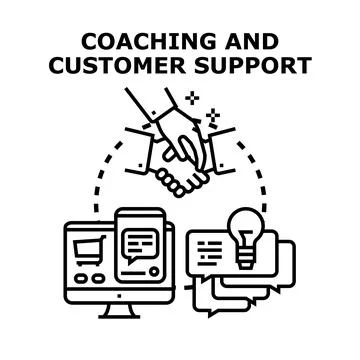 Coaching and customer support concept vector illustration Stock Illustration
