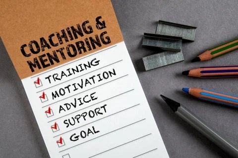 Coaching and Mentoring Concept. To do list. Notepad with pencils Stock Photos