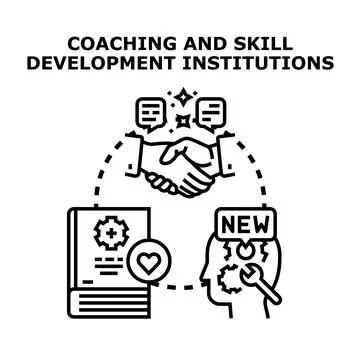 Coaching and skill development institutions concept and support イラスト素材