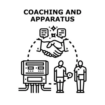 Coaching and training with apparatus concept illustration Ilustración de archivo