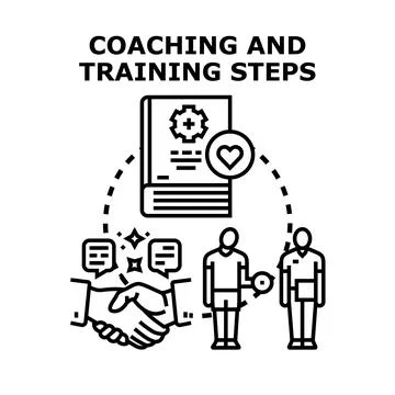 Coaching and training steps for personal development Stock Illustration