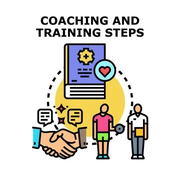 Coaching and training steps for personal development Stock Illustration