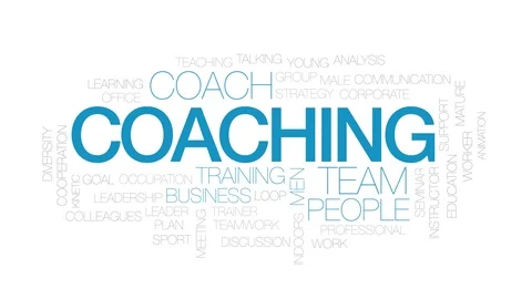 Coaching animated word cloud. Kinetic typography. Stock Footage 109131313