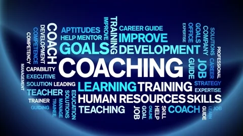 Coaching animated word cloud,design anim... | Stock Video | Pond5
