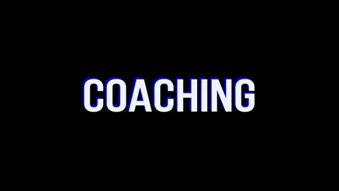 Coaching. Animation of Text With Glitch Effect Stock Footage 123354058