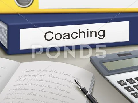 Coaching binders 스톡 일러스트