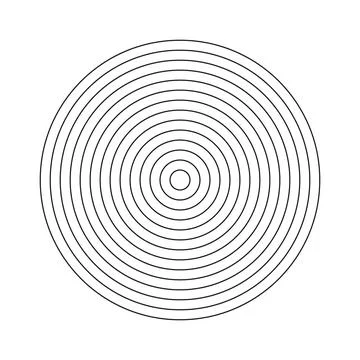 Coaching blank. Polar grid of 13. Circle diagram divided on segments. Concentric Stock Illustration