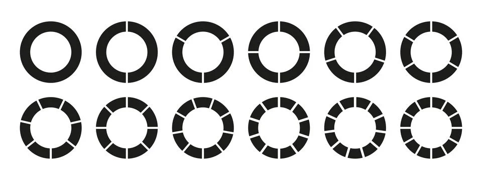 Coaching blank. Wheel divided on segments. Circle division on equal parts. Ilustración de archivo