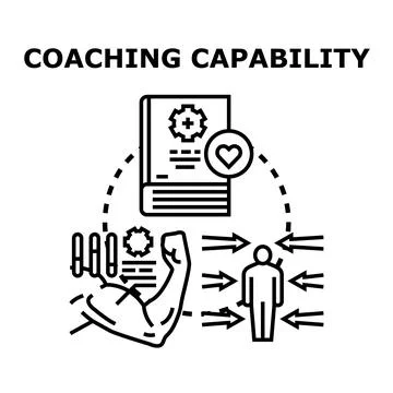 Coaching capability development and personal growth concept Stock Illustration