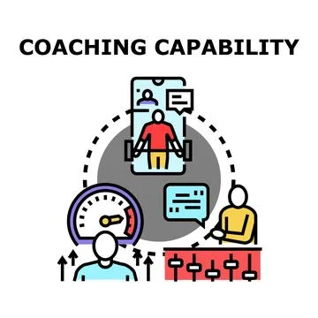 Coaching capability, training, and skill development concept Stock Illustration