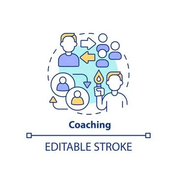 Coaching concept icon Stock Illustration