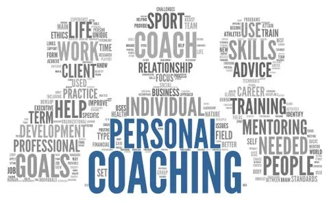 Coaching concept tag cloud Stock Illustration