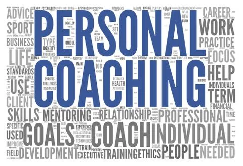 Coaching concept tag cloud Stock Illustration