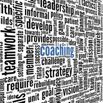 Coaching concept in tag cloud isolated on white Stock Illustration