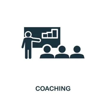 Coaching creative icon. Simple element illustration. Coaching concept symbol Stock Illustration