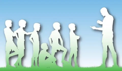 Coaching cutout Stock-Illustration