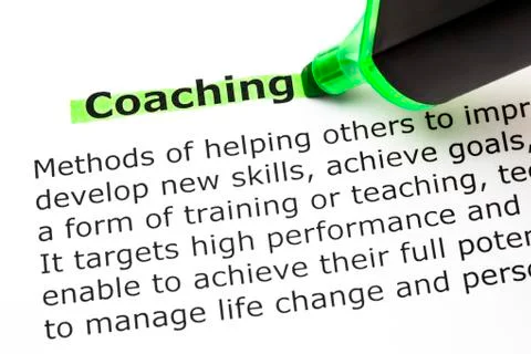 Coaching Definition Foto stock
