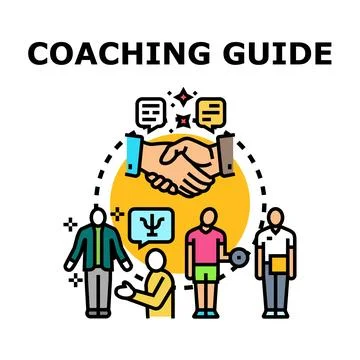 Coaching guide concept for personal development and business success Stock Illustration