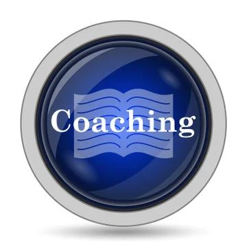 Coaching icon. Internet button on white background.. Stock Illustration