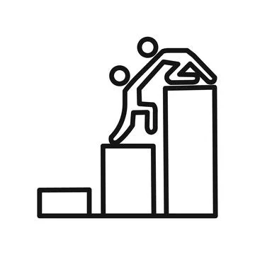 Coaching icon linear graphics set vector Stock Illustration