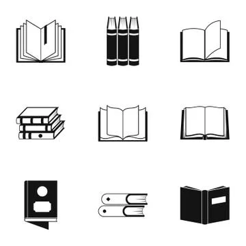 Coaching icons set, simple style Illustrazione stock