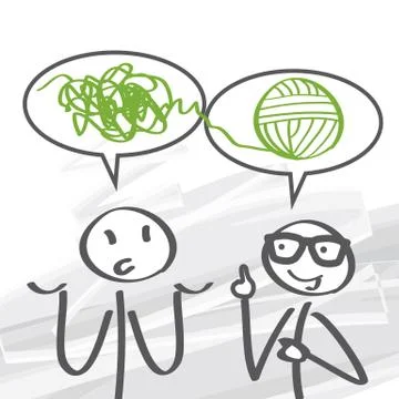 Coaching, problem solving Illustrazione stock