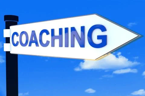 Coaching road direction sign Stock Illustration