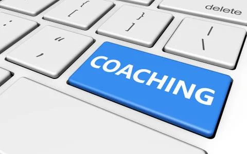 Coaching Sign Pc Keyboard Stock Illustration