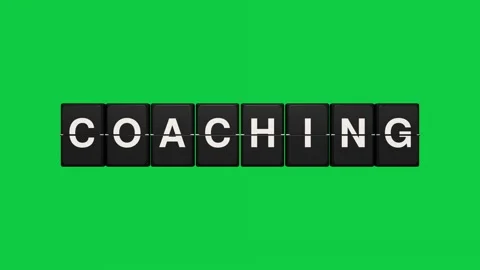 Coaching split flap display board 3D animation seamless loop Stock-Footage 347366128
