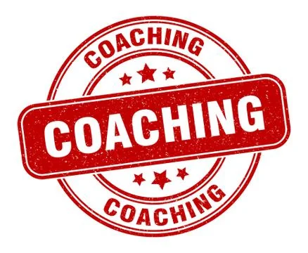Coaching stamp. coaching label. round grunge sign Illustrazione stock