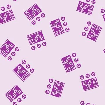 Coaching technical sales engineer glyph seamless pattern イラスト素材