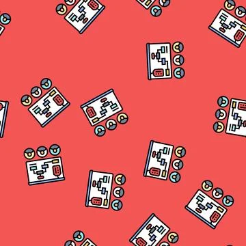 Coaching technical sales engineer vector seamless pattern イラスト素材