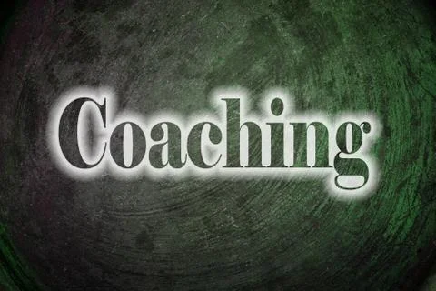 Coaching text on background Stock Illustration