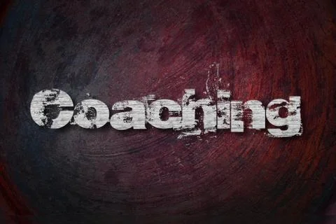Coaching text on background Stock Illustration