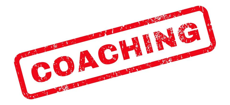 Coaching Text Rubber Stamp Stock Illustration