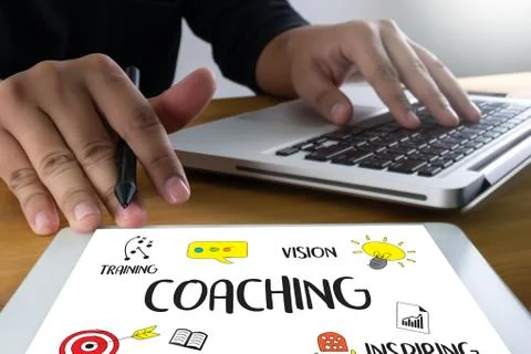 COACHING Training Planning Learning Coaching Business Guide Instructor Leader 写真素材