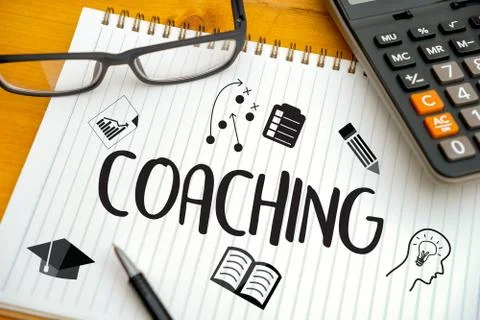 COACHING Training Planning Learning Coaching Business Guide Instructor Leader 스톡 사진
