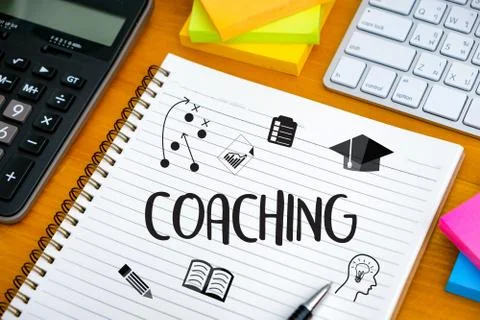 COACHING Training Planning Learning Coaching Business Guide Instructor Leader Stock Photos