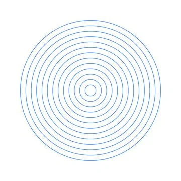 Coaching wheel of 12 concentric circles. Polar grid pattern. Life blank template Stock Illustration