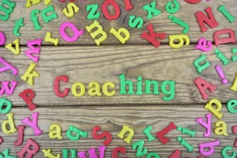 Coaching on wooden table Stock Photos
