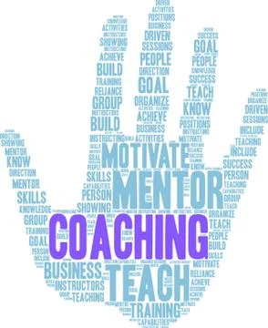 Coaching Word Cloud Illustrazione stock